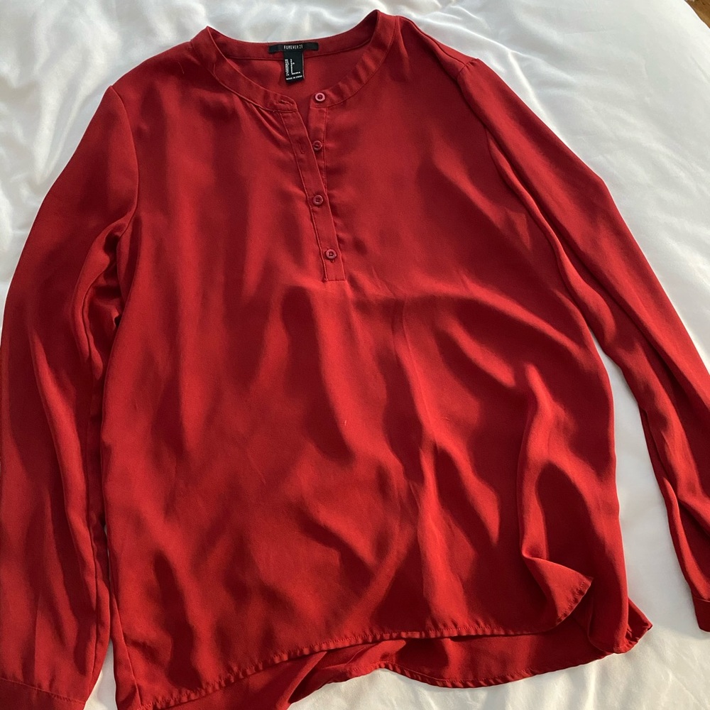 Burgundy blouse